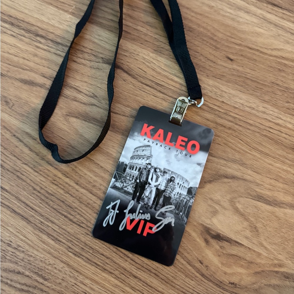 KALEO Payback Tour Rome Colosseum VIP Backstage Pass Lanyard Concert Collectible